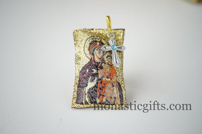 Orthodox Special Amulet with Virgin Mary Showing the Way, Saint Mary the Odigitria  ,Filaxto Orthodoxer Glücksbringer