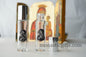 Holy Water Glass  Bottle 2pcs With roll on , metal Theotokos Icon and  screw cap with cross Orthodox Gift