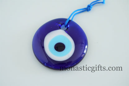 Blue evil eye glass  2Pcs 5.5 cm -  evil eye  - glass Greek evil eye-Turkish nazar boncuk a perfect Idea for Gifts Home Decor 2 pieces