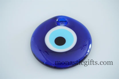 Blue evil eye glass  1 Pcs 7 cm -  evil eye  - glass Greek evil eye-Turkish nazar boncuk a perfect Idea for Gifts Home Decor 1 pieces