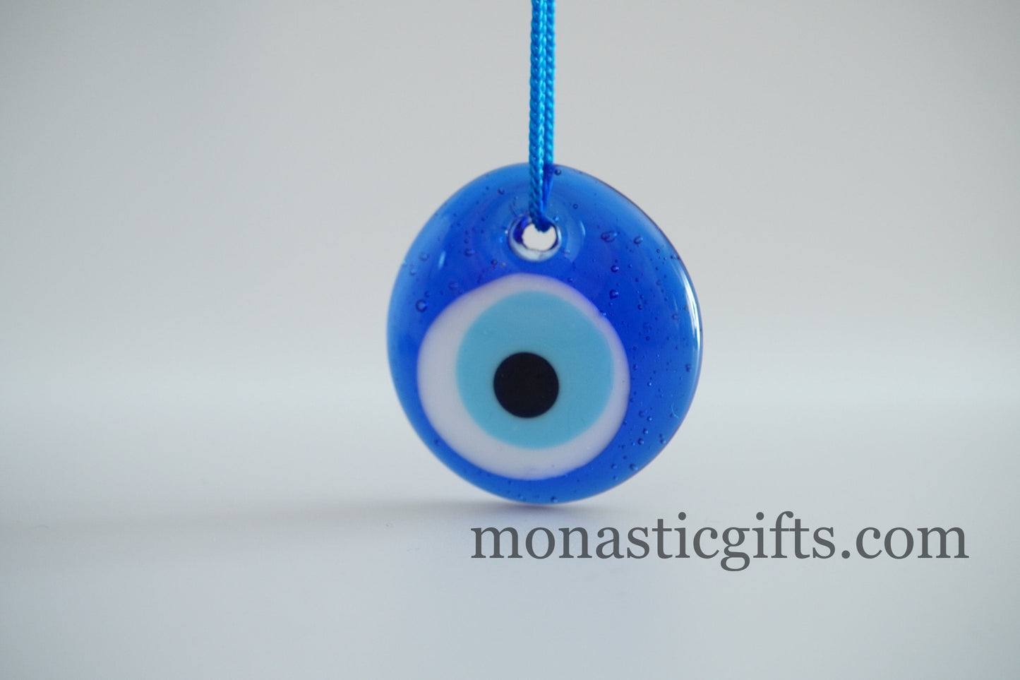 Blue evil eye glass  4Pcs 3cm -  evil eye  - glass Greek evil eye-Turkish nazar boncuk a perfect Idea for Gifts Home Decor 4 pieces