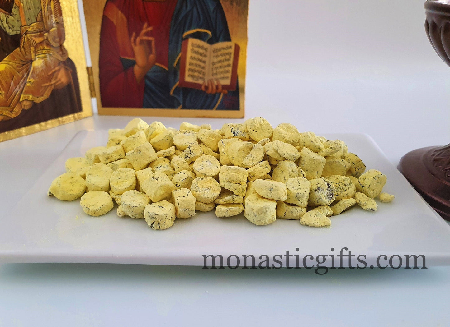 Handmade Frankincense "Lemon" incense from Holy Mount Athos made by Monks premium quality  42 gr - 1.58oz