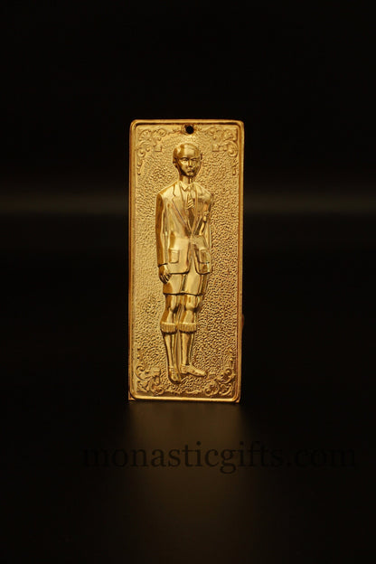 tama votive offering "Boy" votive Gold Colored Byzantine Greek  Eastern Orthodox Promise Icon, Ex Voto