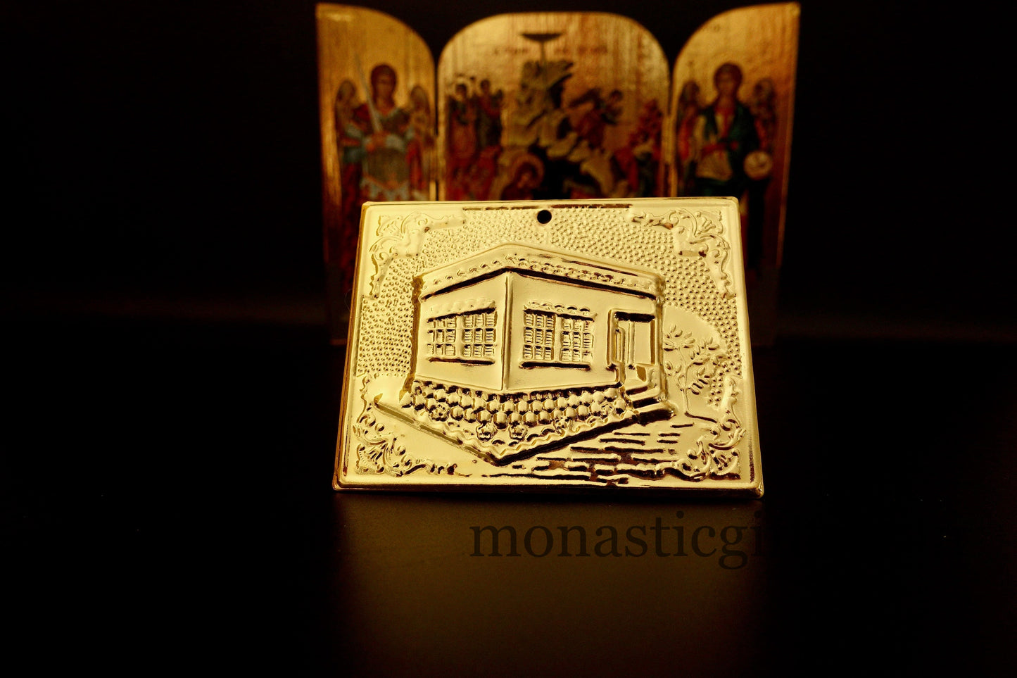 tama votive offering Home Gold Colored votive, Byzantine Greek Eastern Orthodox Promise Icon, Ex Voto