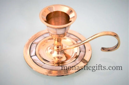 Brass  Candlestick Candle Holder with Sea shell Hand made brass candle holder 100% Authentic beatiful candle holder a perfect Gift