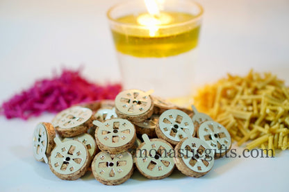 Round Cork Floats for Vigil Oil Lamp Wicks ,Floating Candles, Prayer Corner Bulk Savings.