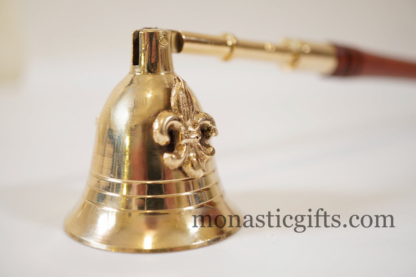 Brass candle snuffer with wooden handle Hand made 100% Authentic beatiful candle snuffer a perfect Christian  Gift