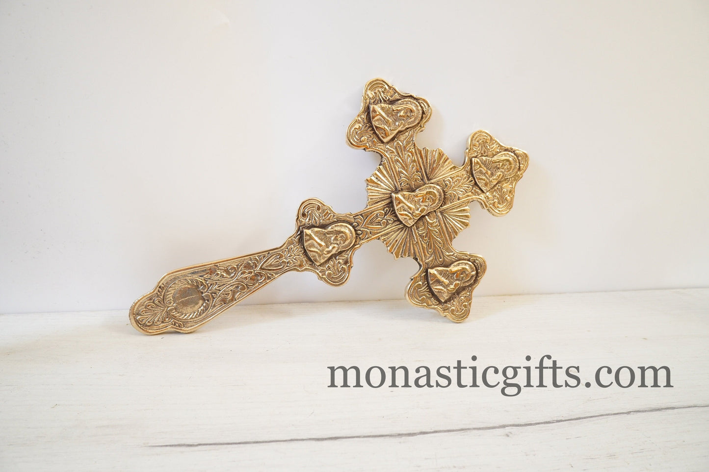 Blessing Brass Cross with beautiful engravings   - Blessing brass Cross -  Home and Church  Decor  a perfect Christian Gift