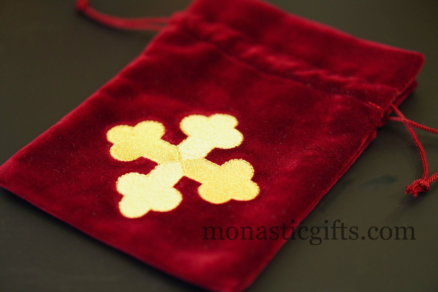 Pure Velvet with golden embellishments Pouch for Prosphora, bread pouch , Velvet Pouch for Prosphora, Orthodox Communion Bread Antidoron.