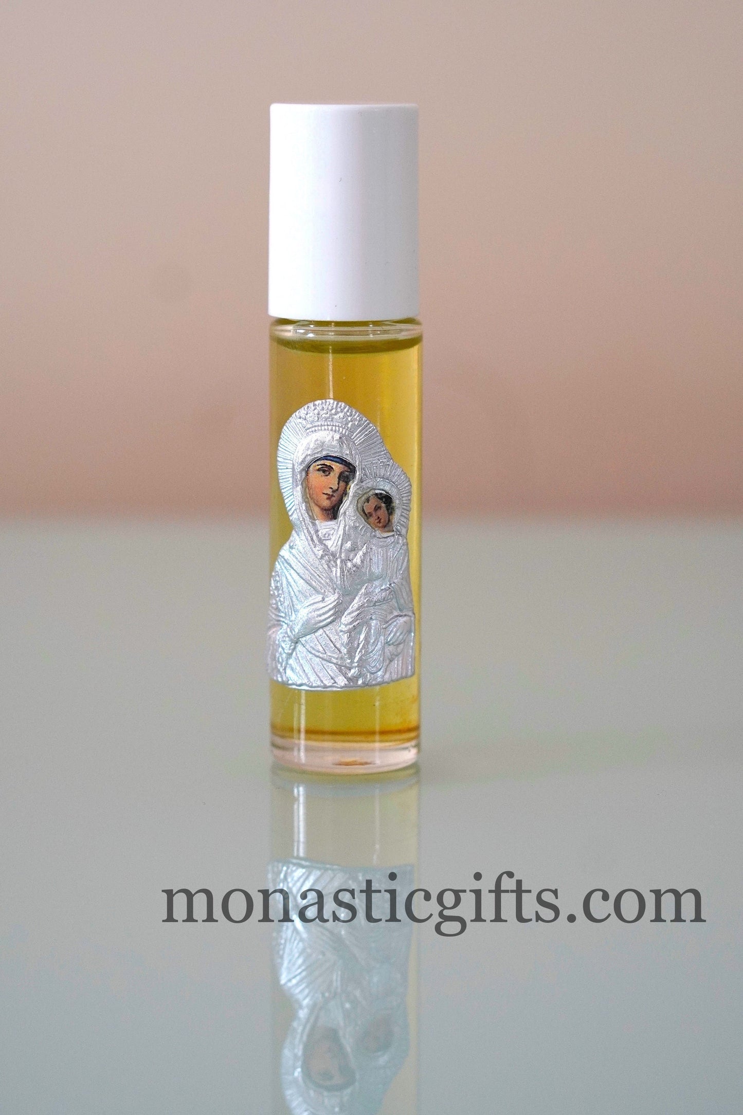 Myrrh anointing oil with Virgin Mary  – from Tinos the Holy island, Gift of faith, hope, love and healing to someone you care about