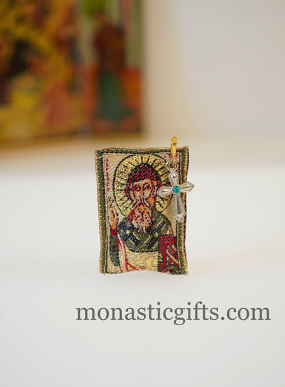 Orthodox Special Amulet with Saint Spyridon and Virgin Mary ,FIlachto ,Filakto ,Filaxto Orthodoxer Orthodox Gift