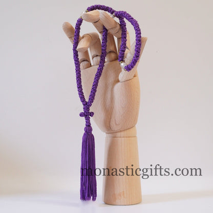 Orthodox Dark Purple  Prayer Rope 100 knots -  Rosary 100 Knots -  Rosario - Komboskini - Rosenkranz