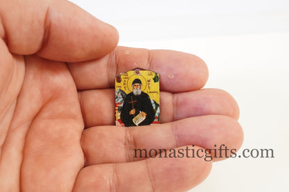 Tiny icons Saint Paisios of Mount Athos 3pcs-Wood  Byzantine Christian  Tiny Orthodox Icon amazing idea to make orthodox Christians gifts