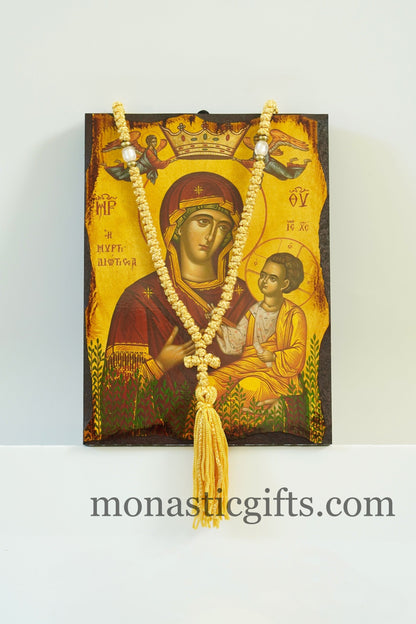 Orthodox Gold  Prayer Rope 100 knots -  Rosary 100 Knots -  Rosario - Komboskini - Rosenkranz