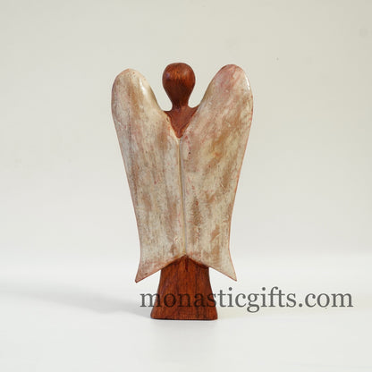 Hand carved Pray Angel Wooden figurine Wood carving Decoration Angel Standing Talisman,ideal for home decoration birth,baptism,wedding..