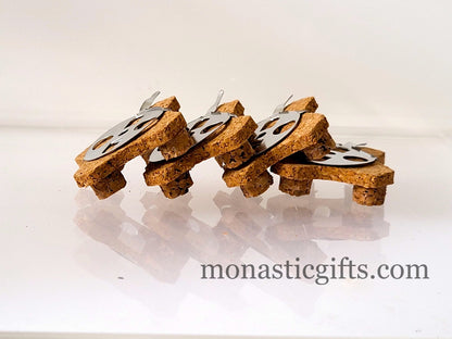 Cork  Float  For Vigil Lamps with Handle 4 Pieces  HandMade with 100% natural Cork