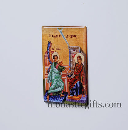 Fridge magnet with Byzantine icons of Virgin mary ,The Theotokos - decorative flexible magnets with amazing guality..