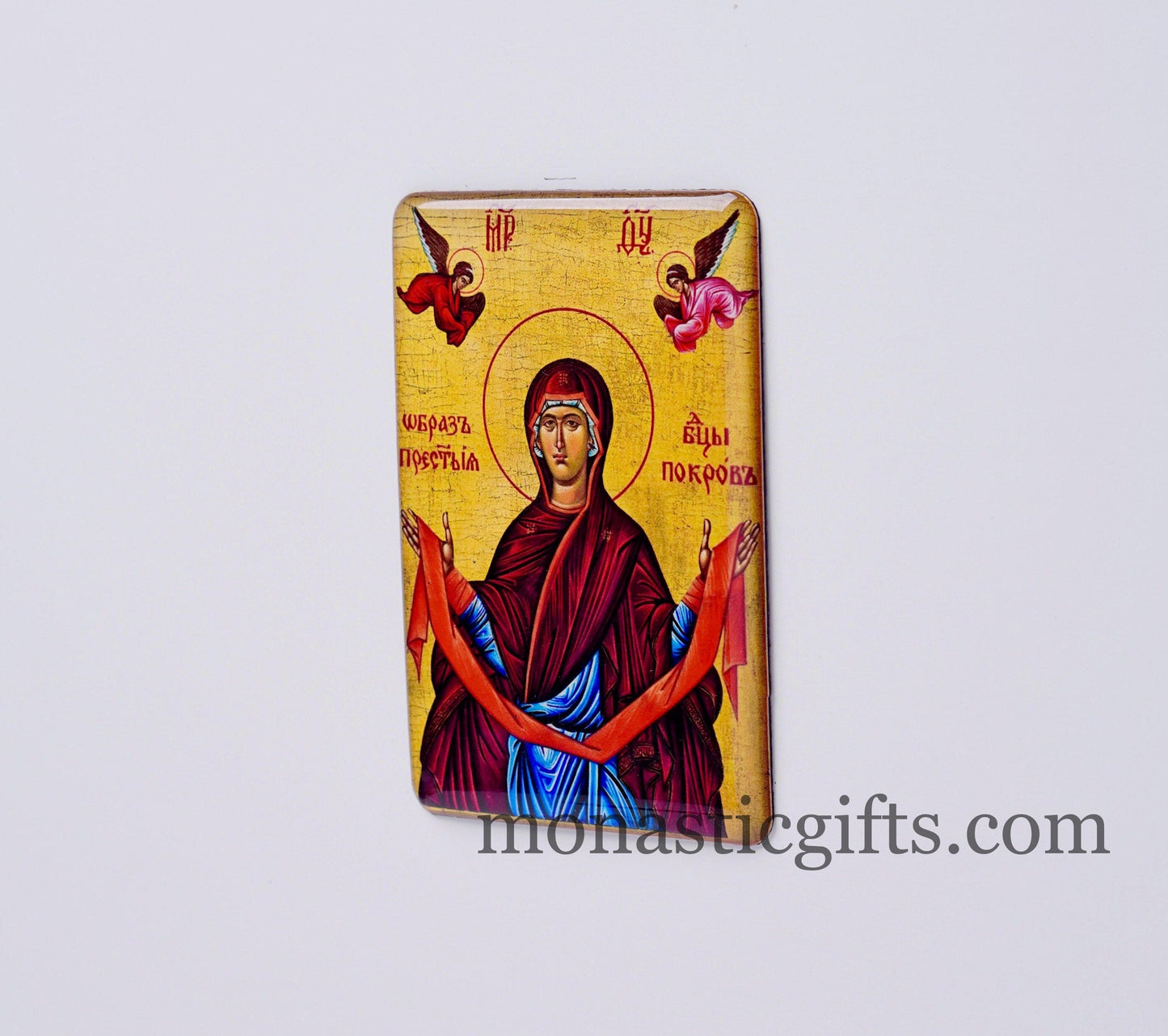 Fridge magnet with Byzantine icons of Virgin mary ,The Theotokos - decorative flexible magnets with amazing guality..