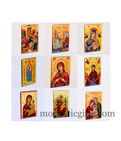 Fridge magnet with Byzantine icons of Virgin mary ,The Theotokos - decorative flexible magnets with amazing guality..