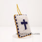 Christian traditional amulet with beads and gold thread Rectangular pendant  ,Filakto Οrthodox,Catholic Gift, very beautiful like jewl