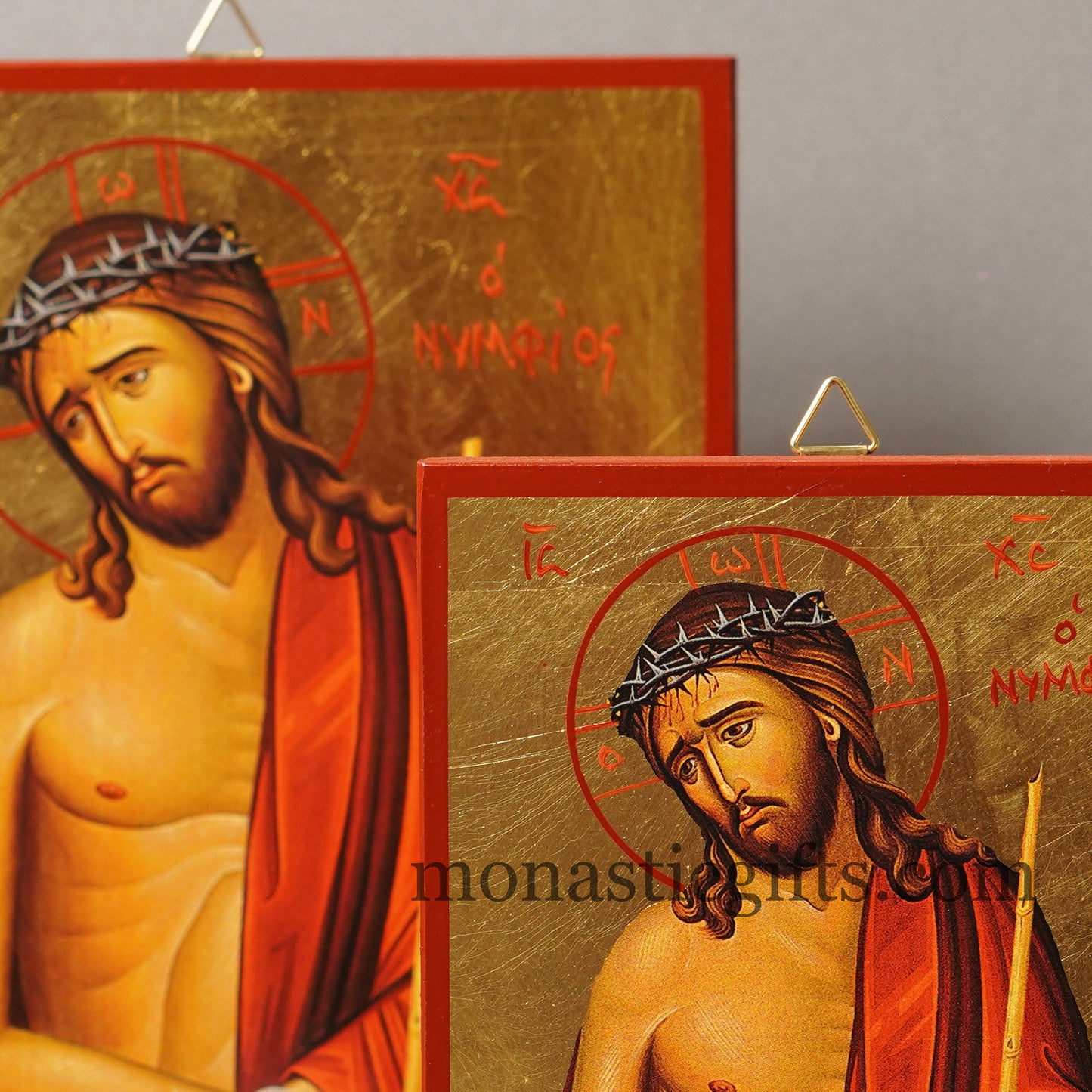 Jesus Christ the Bridegroom (Nymfios), Orthodox icon , Byzantine icon of our Lord , art wall hanging on wood plaque amazing idea for gift.