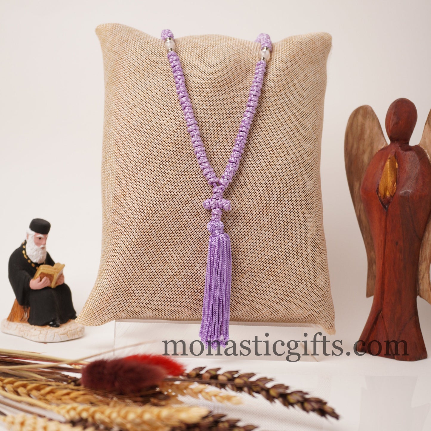 Orthodox Purple Prayer Rope 100 knots -  Rosary 100 Knots -  Rosario - Komboskini - Rosenkranz