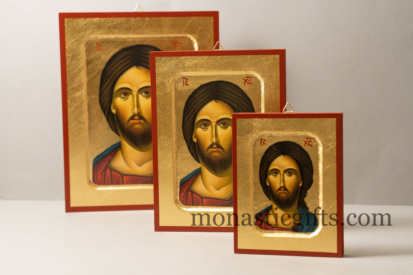 Jesus Christ Bust icon, Greek Orthodox icon of our Lord , art wall hanging on wood plaque amazing idea for orthodox gift, Father’s Day Gift.