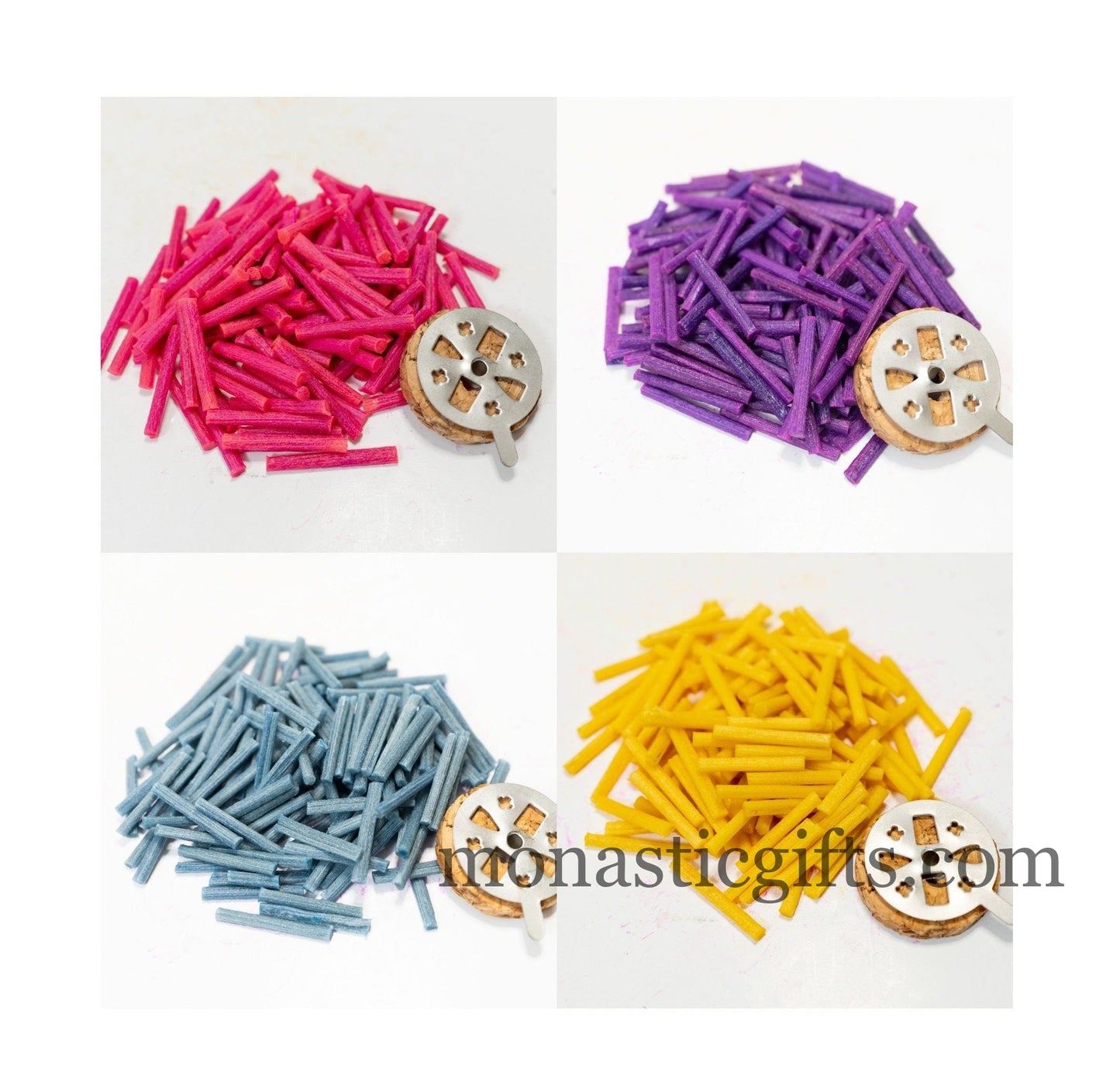 Aromatic Wicks for Oil Candle gentle smells 30gr (Approx 230pcs) plus a gift 2 Cork Floats