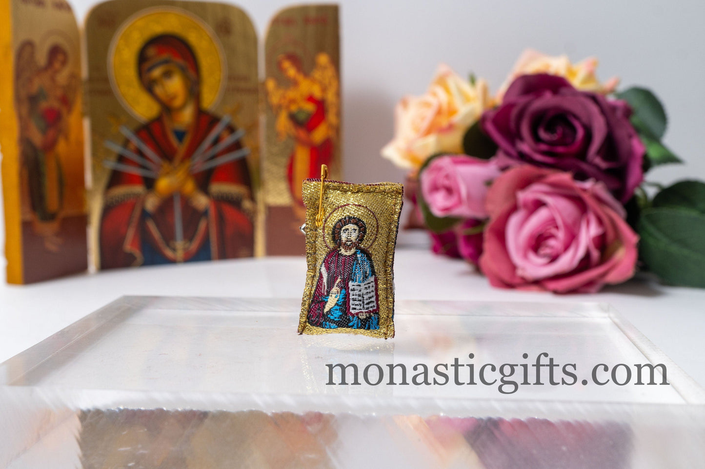 Orthodox Special Amulet with Jesus Christ and Virgin Mary ,FIlachto ,Filakto ,Filaxto Orthodoxer Orthodox Gift