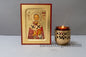 Saint Nicholas Greek Orthodox Icon of St Nick, Byzantine art wall hanging icon on wood plaque, religious gift