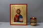 Icon of Jesus Christ Blessing- Byzantine icon of our Lord , art wall hanging on wood plaque amazing idea for orthodox gift.