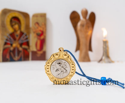 Christian car pendant Amulet with Virgin Mary ,home Christian shrines Gift of faith.