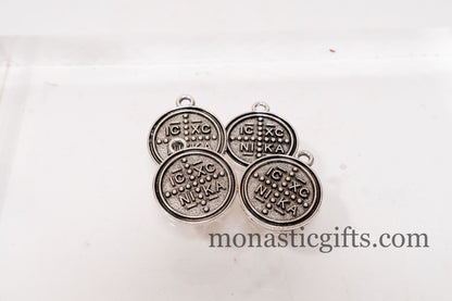 Byzantine Cross ΙϹΧϹ ΝΙΚΑ Silver-Colored Metal Pendant (3 Pcs)- Create Your Unique Jewelry with Constantinato, Konstantinato Jewelry