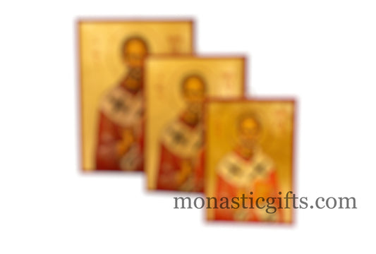 Create a Custom order for Orthodox Icons available in various dimensions.Byzantine artworks come with a natural wood plaque for wall hanging