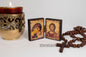 Diptych wooden Icon with the Bust of  Virgin Mary  and  Jesus Christ the Blessing. Greek Orthodox Icon , Home Decor,Orthodox Gift.