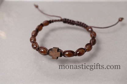 Christian Bracelet with Wooden Cross Adjustable for All Wrist Sizes  . Very nice a perfect gift