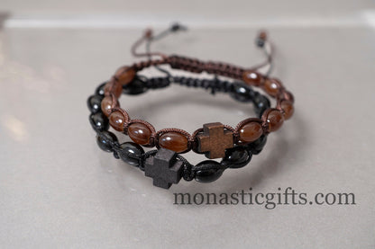 Christian Bracelet with Wooden Cross Adjustable for All Wrist Sizes  . Very nice a perfect gift