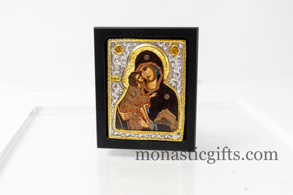 Amazing Icon With Virgin Mary Premium Silver (925) with plated Gold Details Encased in Luxurious Velvet Box,A Perfect Gift