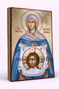 Saint Veronica Byzantine Icon – Handmade Wooden Orthodox Icon on Gold Silk Canvas, Various Sizes