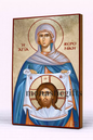 Saint Veronica Byzantine Icon – Handmade Wooden Orthodox Icon on Gold Silk Canvas, Various Sizes
